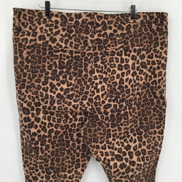 Good American Waist Ankle Skinny Jeans Cheetah leopard high-rise plus new 24W 24 - Picture 6 of 7